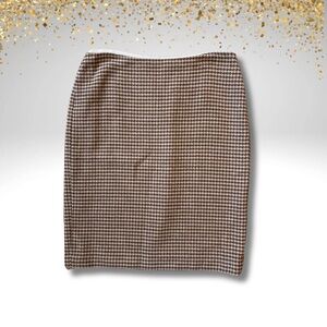 Brooks Brothers Houndstooth Wool Pencil Skirt | Equestrian Academia | Size 12